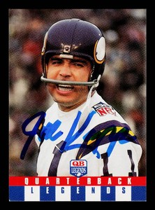 Joe Kapp Autograph Minnesota Vikings Football Card