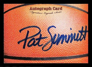 Pat Summitt Autograph Basketball Signature Card