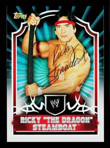 Ricky The Dragon Steamboat Autograph Wrestling Trading Card