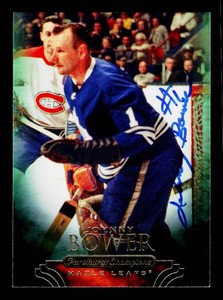 Johnny Bower Autograph Hockey Card