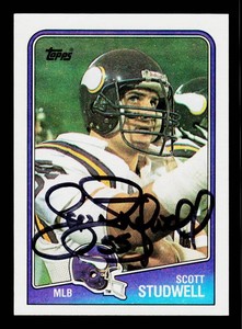 Scott Studwell Autograph 1988 Topps #158 Minnesota Vikings Football Card