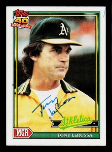 Tony LaRussa Autograph Baseball Card