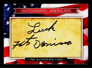 Fats Domino Autograph Legendary Billiards Player