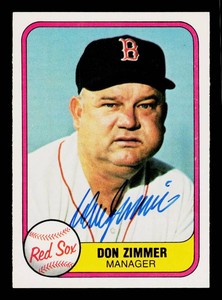 Don Zimmer Autograph Vintage Baseball Card