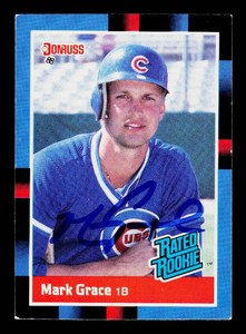 Mark Grace Autograph RC 1988 Donruss #40 Baseball Card