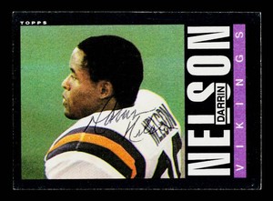 Darrin Nelson Autograph 1985 Topps #97 Vintage Minnesota Vikings Football Card