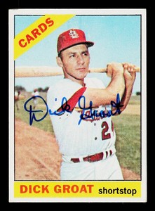 Dick Groat Autograph 1966 Topps #103 Vintage Baseball Card