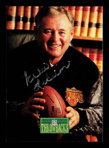 Eddie LeBarron Autograph Football Card