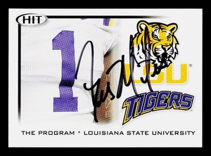 Les Miles Autograph LSU Football Card