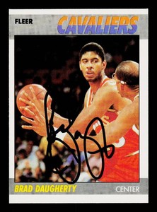 Brad Daugherty Autograph 1987 Fleer #25 Vintage Basketball Card