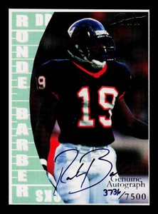 Ronde Barber Autograph 7500 Football Card