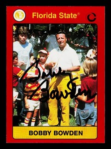 Bobby Bowden Autofraph Football Card