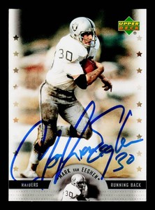 Mark Van Eeghen Autograph Football Card