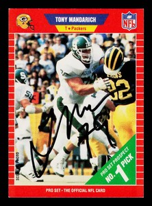 Tony Mandarich Autograph RC 1989 Pro Set #495 Rookie Green bay Packers Football Card