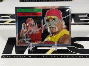 Hulk Hogan Autograph 2006 Topps Chrome WWE Heritage #12 Wrestling Card