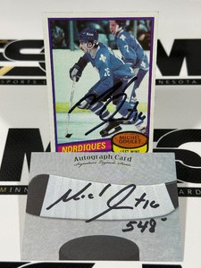 (2) Michel Goulet Autograph Vintage Hockey Cards
