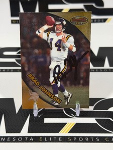 Brad Johnson Autograph 1997 Bowmans Best #59 Minnesota Vikings Football Card