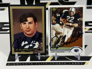 (2) John Cappelletti Autograph Football Cards