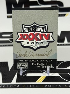 Dick Vermil Autograph Super Bowl XXIV Football Card