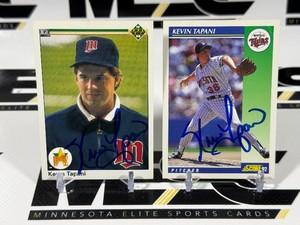 (2) Kevin Tapani Autograph Minnesota Twins Baseball Cards