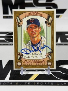 Dick Perez Autograph Joe Mauer Sketch Card 2007 Topps Allen & Ginter #17 Minnesota Twins Baseball Card
