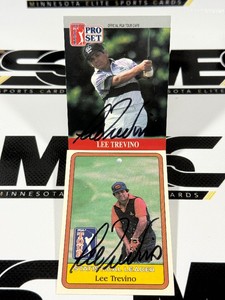 (2) Lee Trvino Autograph Golf Card Lot