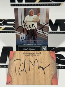 (2) Rick Majerus Autograph Basketball Card Lot