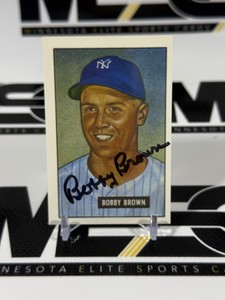 Bobby Brown Autograph 1986 Bowman 1851 Reprint Baseball Card