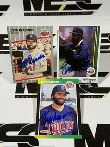 (3) Jeff Reardon Autograph Baseball Card Lot Minnesota Twins