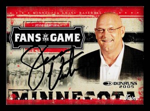 Jesse The Body Ventura Autograph Minnesota Twins Fans of the Game Card