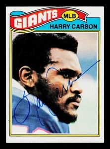 Haryy Carson Autograph RC 1977 Topps #146 Rookie Vintage Football Card