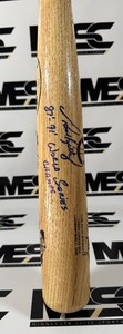 Tom Kelly Autograph w 87-91 World Series Champs Insctipion SGA Baseball Bat - Minnesota Twins