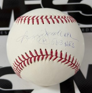 Reggie Jackson Autograph  PSA DNA Authenticity and 563 HRs Inscription Rawlings OMLB Selig Baseball
