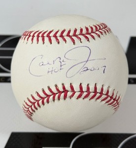 Cal Ripken Jr Autograpj w JSA Authenticity and HOF 2007 Insctiption Rawlings OMLB Selig Baseball