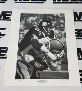 Jack Lambert Autorgraph Pittsburgh Steelers Football Photo