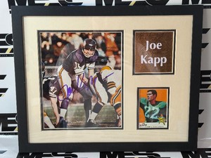 Joe Kapp Autograph Minnesota Vikings Football Photo Framed