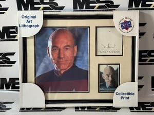Patrick Stewart Autograph Custom Framed w Photos - Star Trek