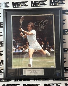 Jimmy Connors Autograph and Framed Tennis Photo w JSA Authenticity