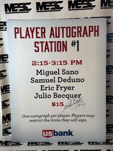 (3) Minnesota Twins Player Autograph Stations from Signing - Signed by Julio Becquer, Jose Berrios and Stuart Turner
