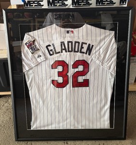 Dan Gladden Autographed Minnesota Twins Baseball Jersey Custom Framed