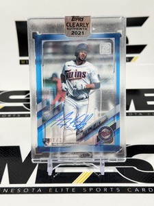 Alex Kirilloff Auto Numbered 0125 RC 2021 Topps Clearly Authentic #CAA-AKI Rookie Minnesota Twins Baseball Card
