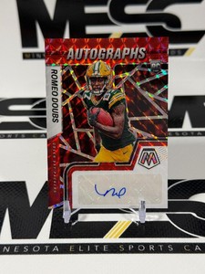 Romeo Doubs Auto RC 2022 Red Mosaic Prizm #RAM-RD Rookie Green Bay Packers Football Card