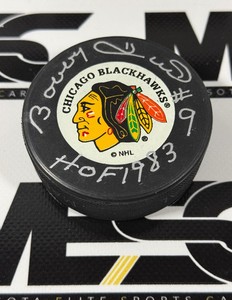 Bobby Hull Autograph Chicago Blackhawks Hockey Puck