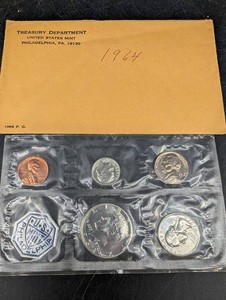 1964 United States Mint Philadelphia Five-Coin Proof Set