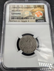 1908 Germany 10 Pfennig Wilhelm II NGC Certified