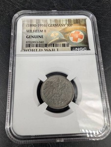 NGC Genuine 1913 Germany 10 Pfennig Coin