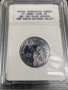2008 Martin Van Buren .999 Fine Silver Dollar
