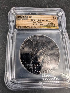 ICG Genuine Black Ruthenium Ike Dollar, 1 of 1000