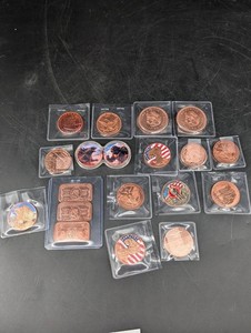 Collection Of .999 Fine Copper Rounds And Novelty Pieces