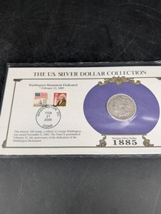 1885 Morgan Silver Dollar Display Panel